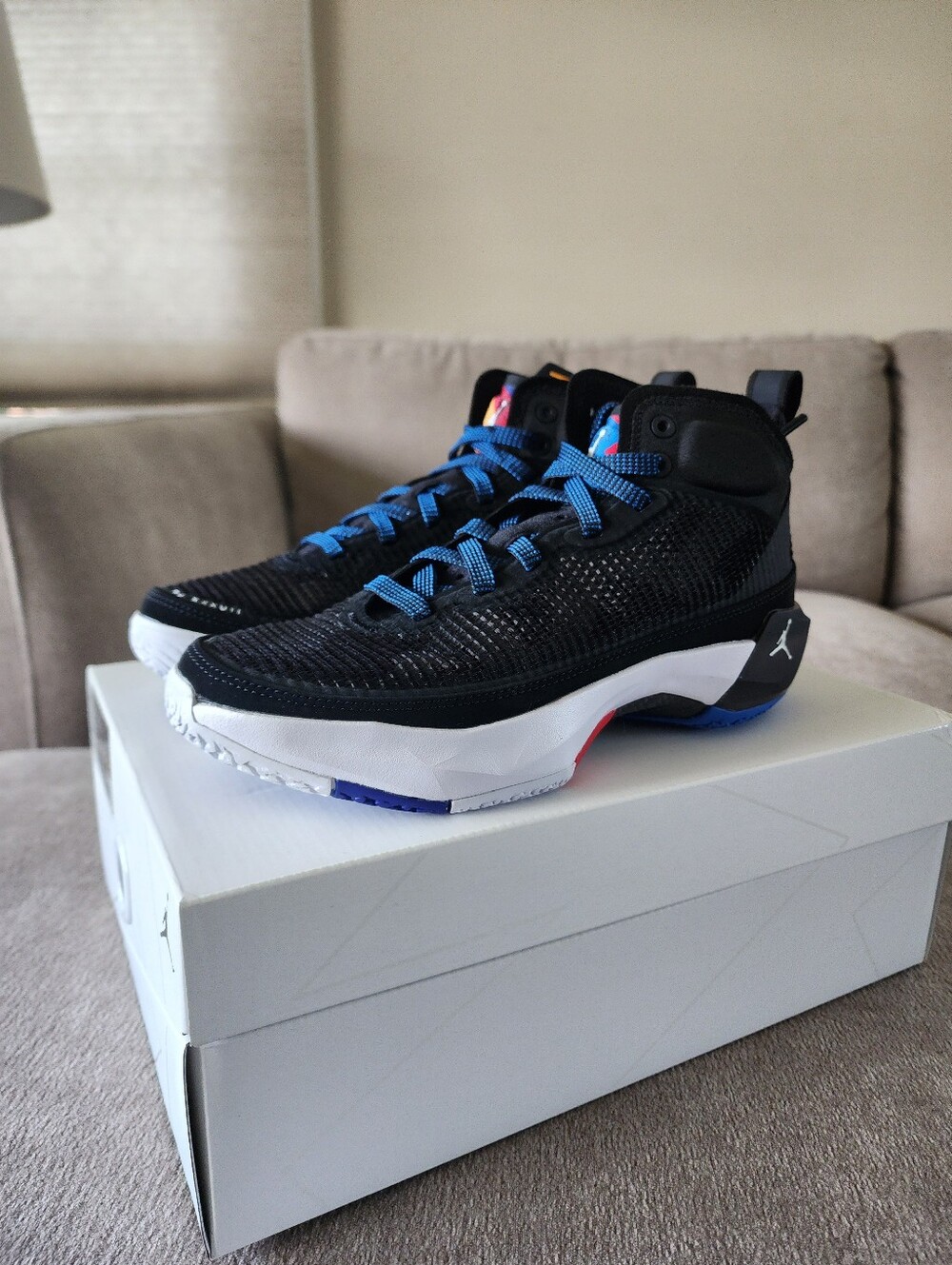 New In Box Kids Nike Jordan XXXVII Black High-Top Basketball Shoes Size 5.5 Y